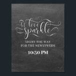 Poster Laisser Love Sparkle Chalkboard Mariage Signer<br><div class="desc">Sparkler Envoyer Hors Connexion Mariage - LET LOUER SPARKLE</div>