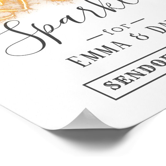 Poster Laisser Love Sparkle Elegant Envoyer Hors Mariage (Coin)