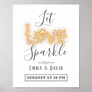 Poster Laisser Love Sparkle Elegant Envoyer Hors Mariage