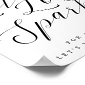 Poster Laisser Love Sparkle Élégant Mariage Calligraphie  (Coin)