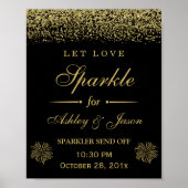 Poster Laisser Love Sparkle Gold Parties scintillant Mari (Devant)