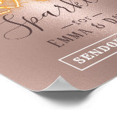 Poster Laisser Love Sparkle Rose Gold Envoyer Off Mariage (Coin)