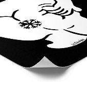 Poster LAISSER NEIGE drôle bonhomme de neige (Coin)