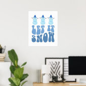 Poster Laisser Neige Vacances D'Hiver (Bureau à domicile)