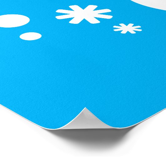 Poster Laisser neiger hiver design (Coin)