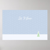 Poster Laisser neiger un arbre d'hiver minuscule Ice Blue (Devant)