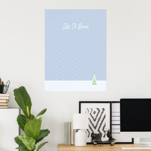 Poster Laisser neiger un arbre d'hiver minuscule Ice Blue