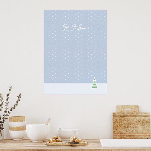 Poster Laisser neiger un arbre d'hiver minuscule Ice Blue (Cuisine)