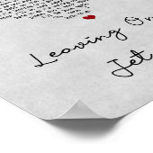 Poster Laisser Sur Un Avion Jet Gris Coeur Chanson Lyriqu (Coin)