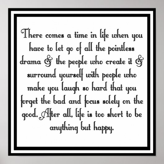 Poster Laisser tomber le drame (Devant)