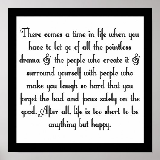 Poster Laisser tomber le drame (Devant)