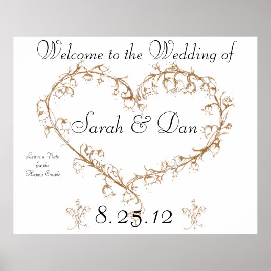 Poster laisser un mariage de note (Devant)