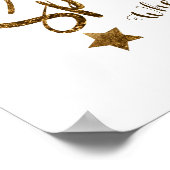 Poster Laisser Un Petit Citer Étincelant Typographie D'Or (Coin)