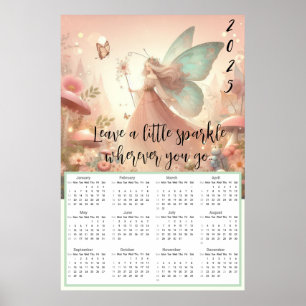 Poster Laisser un peu pétillant Fairy 2025 Calendrier