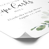 Poster Laisser vos cartes de recettes ici signe (Coin)