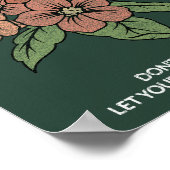 Poster laisser votre fleur potentielle vintage (Coin)