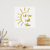 Poster Laissez briller votre lumière (Cuisine)