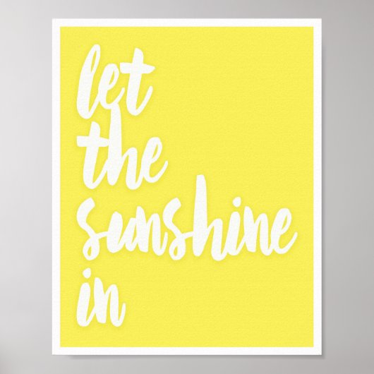 Poster Laissez Entrer Le Soleil En Bloc De Couleur Jaune (Devant)