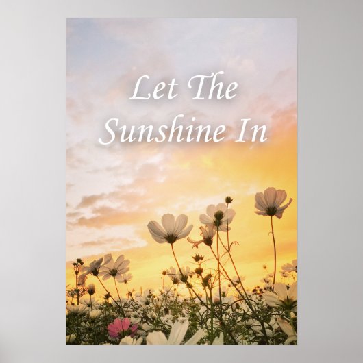 Poster Laissez entrer le soleil. Inspirant (Devant)