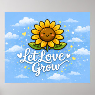 Poster Laissez l'amour grandir - Tournesol