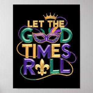 Poster Laissez Le Bon Temps Rouler Mardi Gras Hommes Carn
