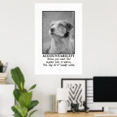 Poster Laissez le chien prendre la responsabilité de vos  (Bureau à domicile)