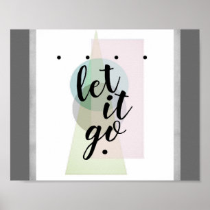 Poster laissez-le citer sur l'art abstrait couleur pastel