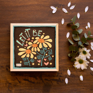 Poster Laissez-le être mignon Floral Inspirant Inspirivit