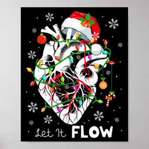 Poster Laissez-le Flow Xmas Anatomie Père Noël Partie Car