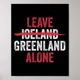 Poster Laissez le Groenland tranquille pas l'Islande