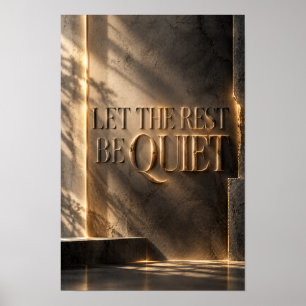 Poster Laissez le Reste être une Élégante Typographie d'O