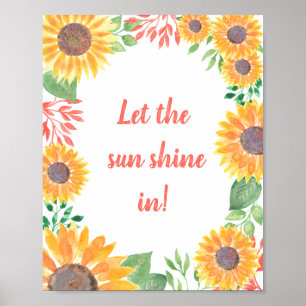 Poster Laissez le soleil briller dans le feuillage des to