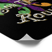 Poster Laissez Les Bon Temps Rouler Mardi Gras 2025 Fleur (Coin)