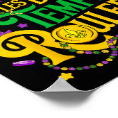 Poster Laissez Les Bon Temps Rouler Mardi Gras Beads Fleu (Coin)