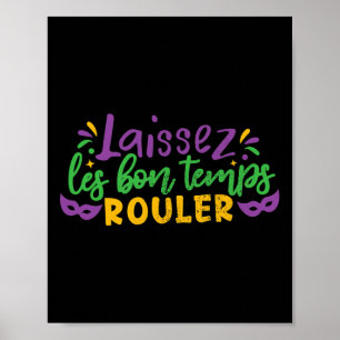 Poster Laissez Les Bon Temps Rouler Mardi Gras Coût Du Pa