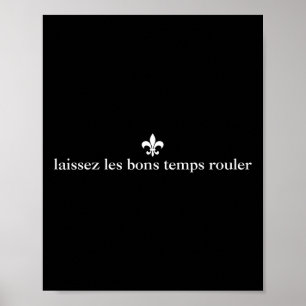 Poster Laissez Les Bon Temps Rouler Minimaliste Mardi Gra