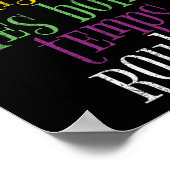 Poster Laissez Les Bons Temps Rouler Mardi Gras Drôle (Coin)