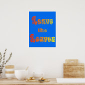 Poster Laissez les feuilles (Cuisine)