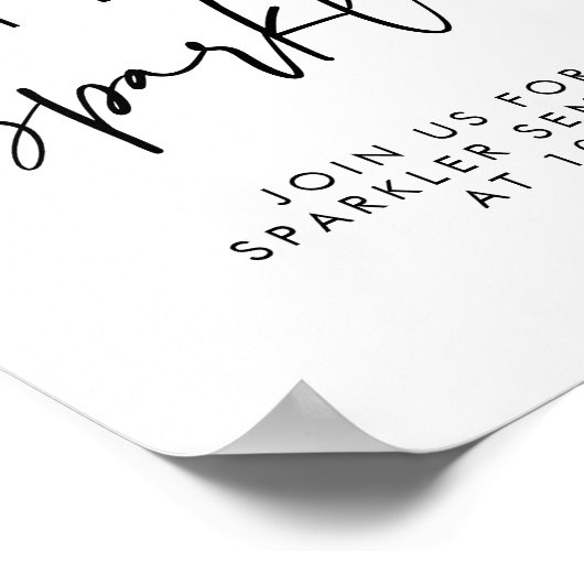 Poster Laissez Love Sparkle Mariage moderne de calligraph (Coin)