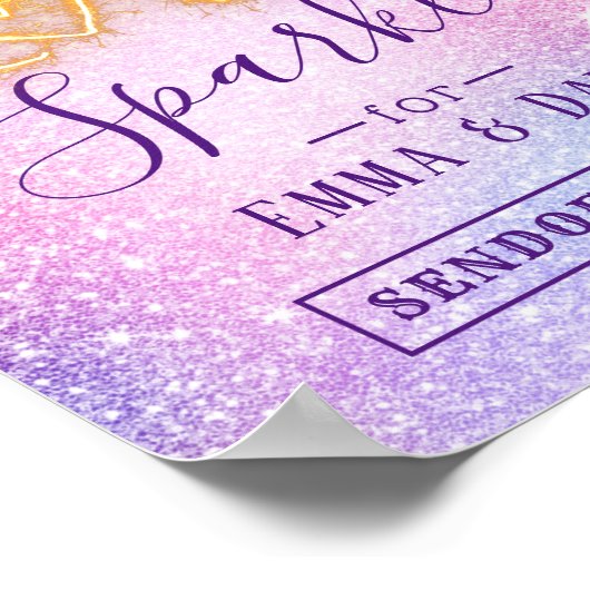 Poster Laissez Love Sparkle Pastel Parties scintillant En (Coin)