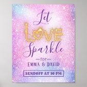 Poster Laissez Love Sparkle Pastel Parties scintillant En (Devant)
