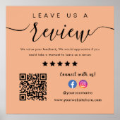 Poster Laissez-nous un commentaire Facebook Instagram Log (Devant)