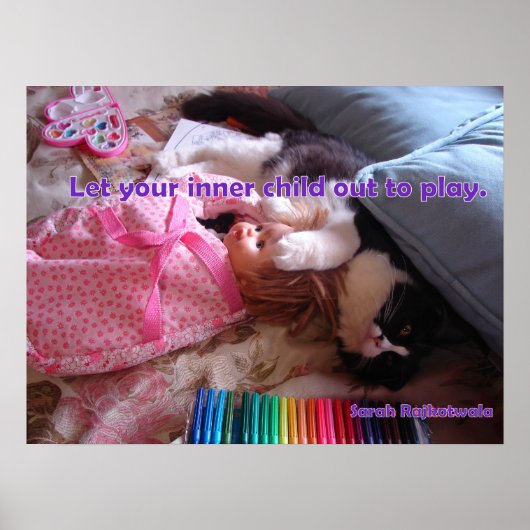 Poster Laissez sortir votre enfant intérieur Smoking Chat (Devant)