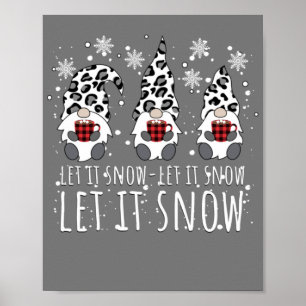 Poster LAISSEZ TOMBER LA NEIGE Nain d'hiver - Imprimé léo