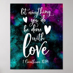 Poster Laissez tout ce que vous faites avec amour