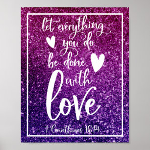 Poster Laissez tout ce que vous faites avec amour