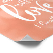 Poster Laissez tout ce que vous faites avec amour (Coin)