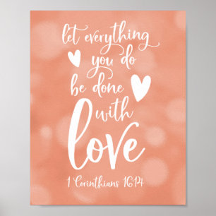 Poster Laissez tout ce que vous faites avec amour