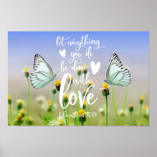 Poster Laissez tout ce que vous faites avec amour (Devant)