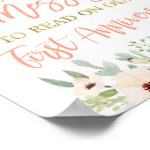 Poster Laissez un message pancarte mariage succulentes (Coin)